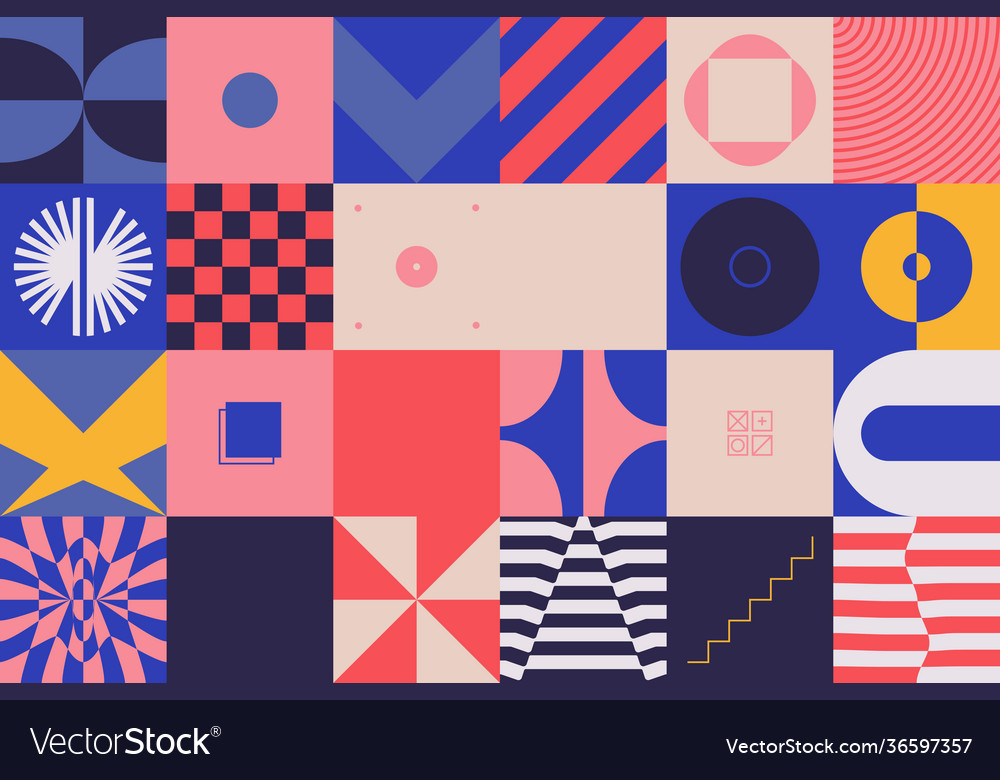 Digital design abstract pattern vector image Digital design abstract pattern