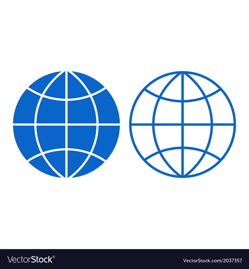 Globe sign Royalty Free Vector Image - VectorStock