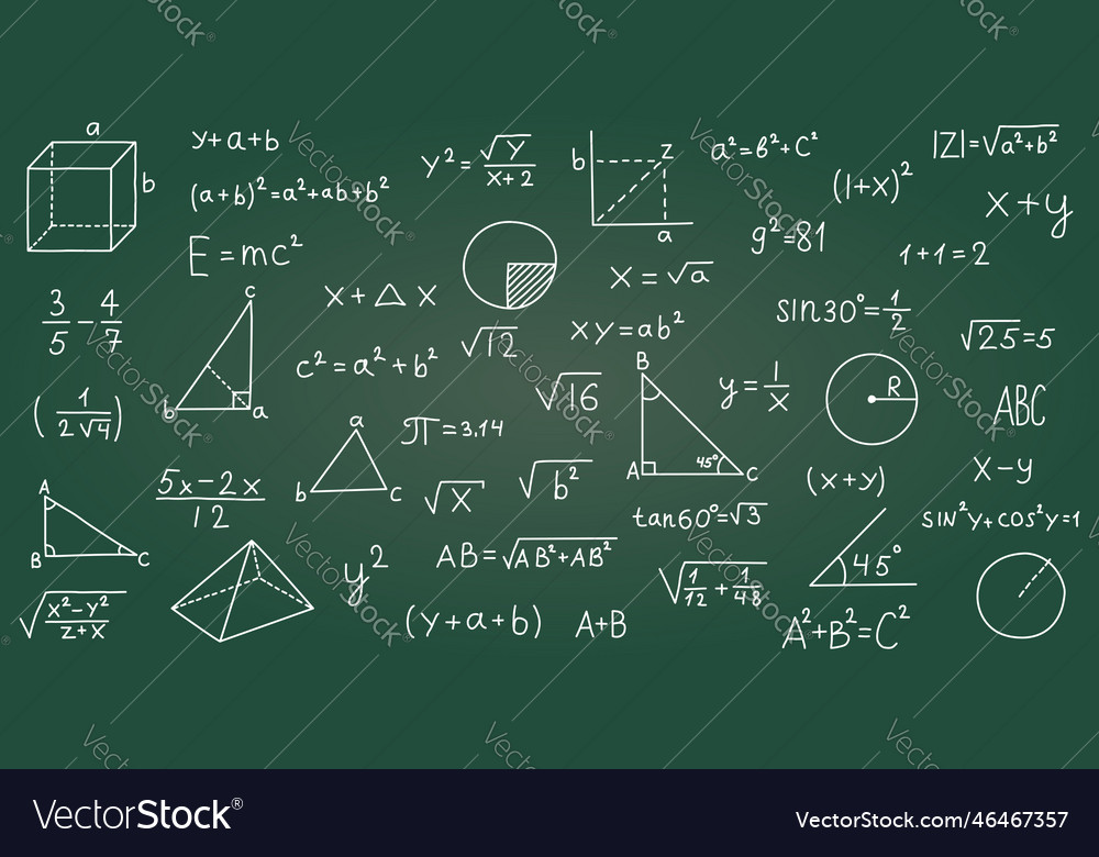 Hand drawn math symbols icon in flat style Vector Image