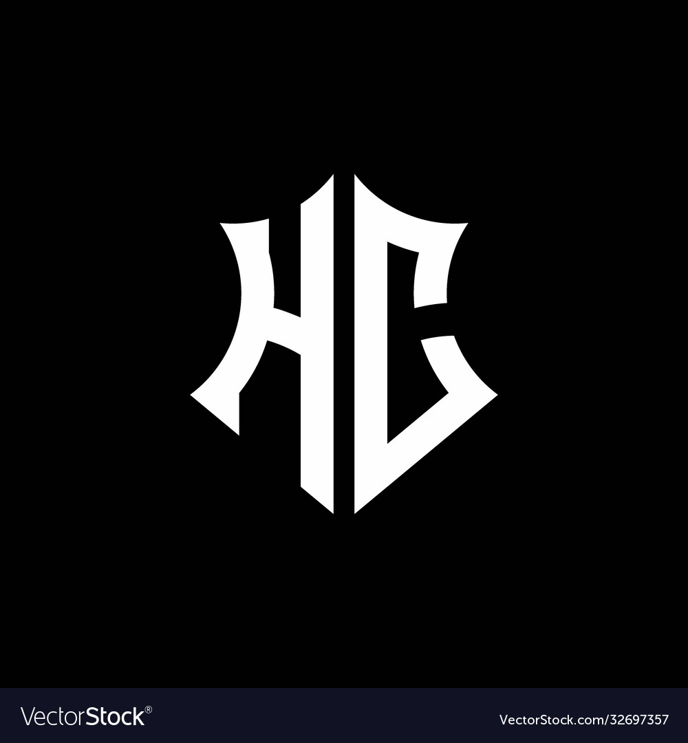 Hc monogram logo with a sharp shield style
