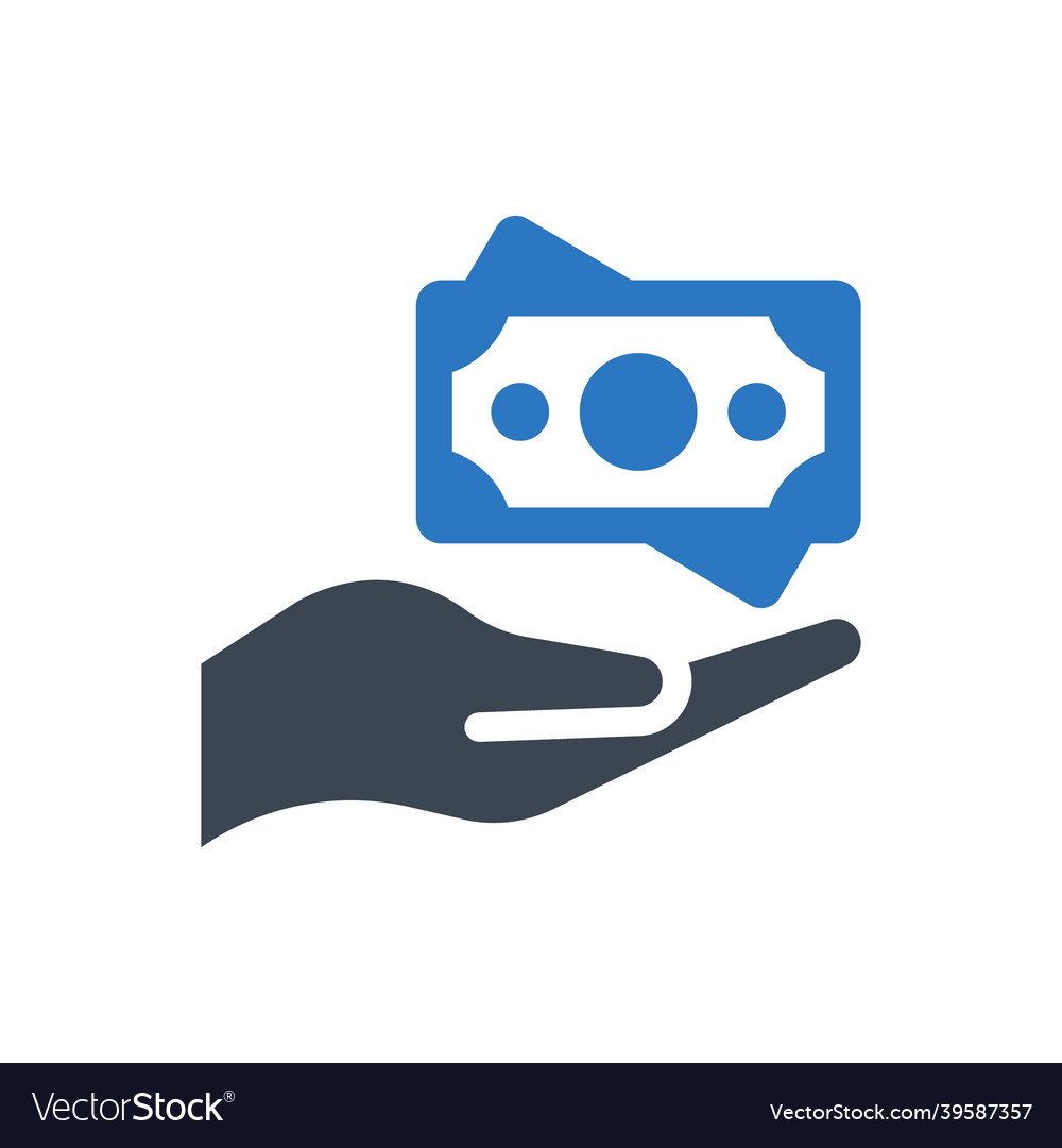 Lending money icon Royalty Free Vector Image - VectorStock