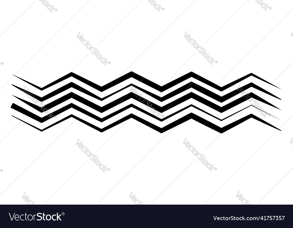 Line stripe element with distorted deformed effect Vector Image Line stripe element with distorted deformed effect
