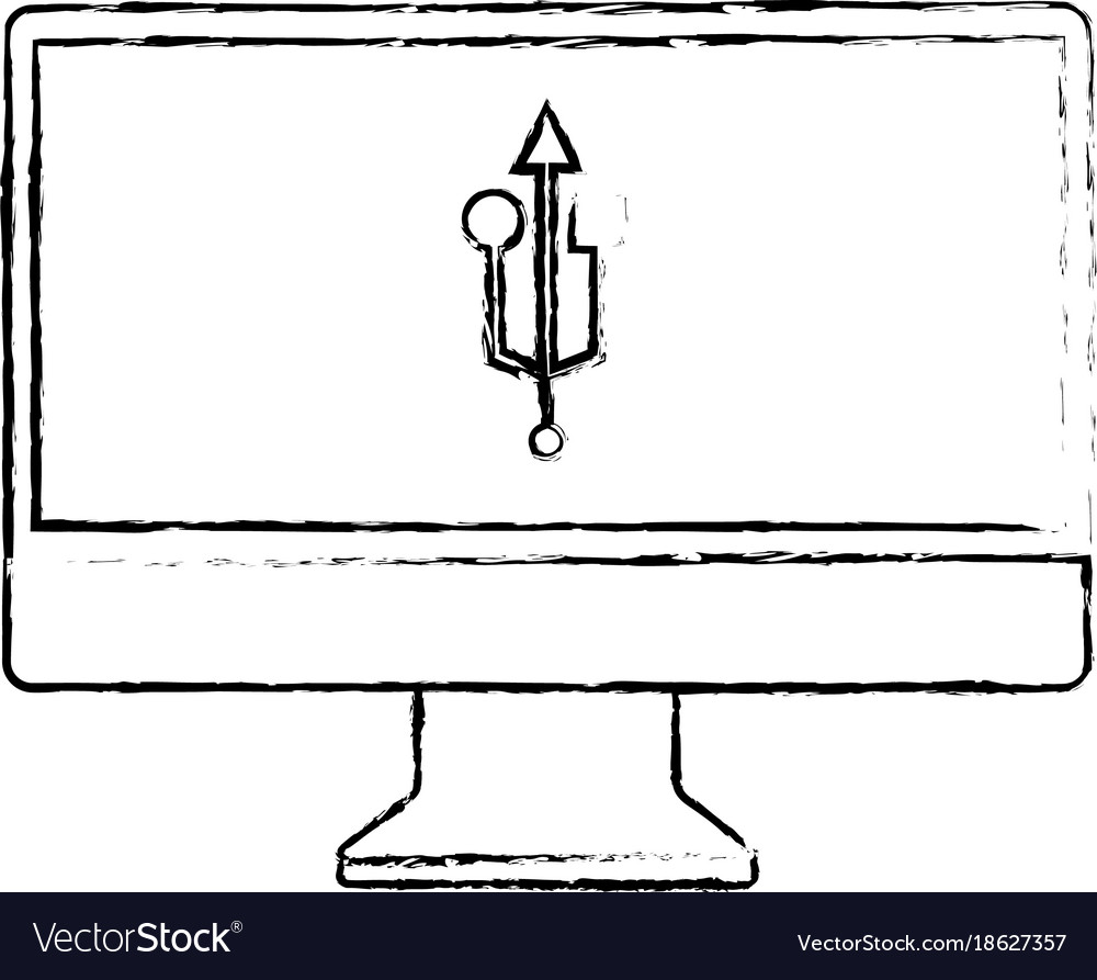 Monitor computer usb app button screen