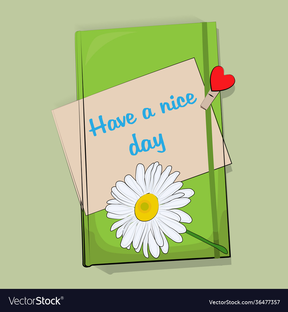 Notebook with a camomile