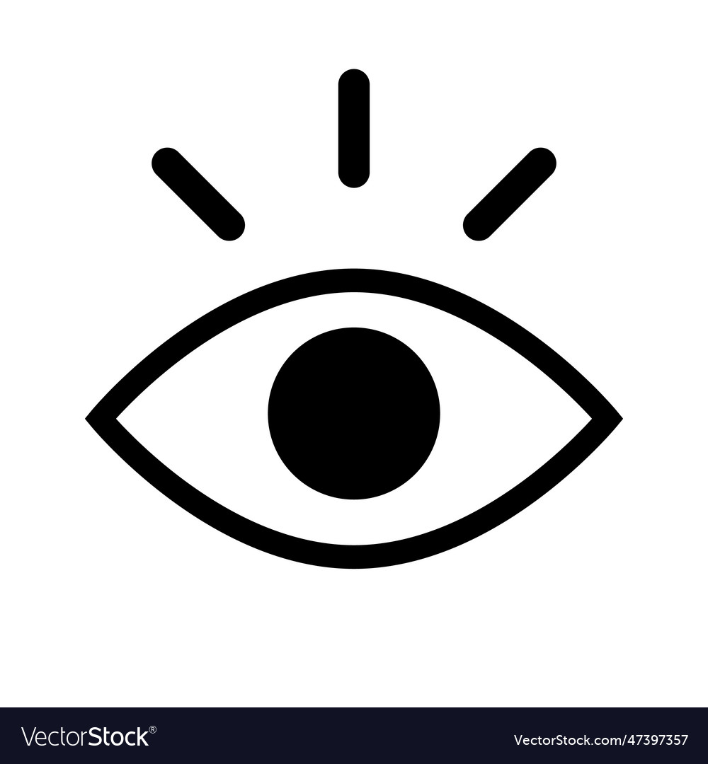 Pop eye icon or notice and emphasis or reaction Vector Image