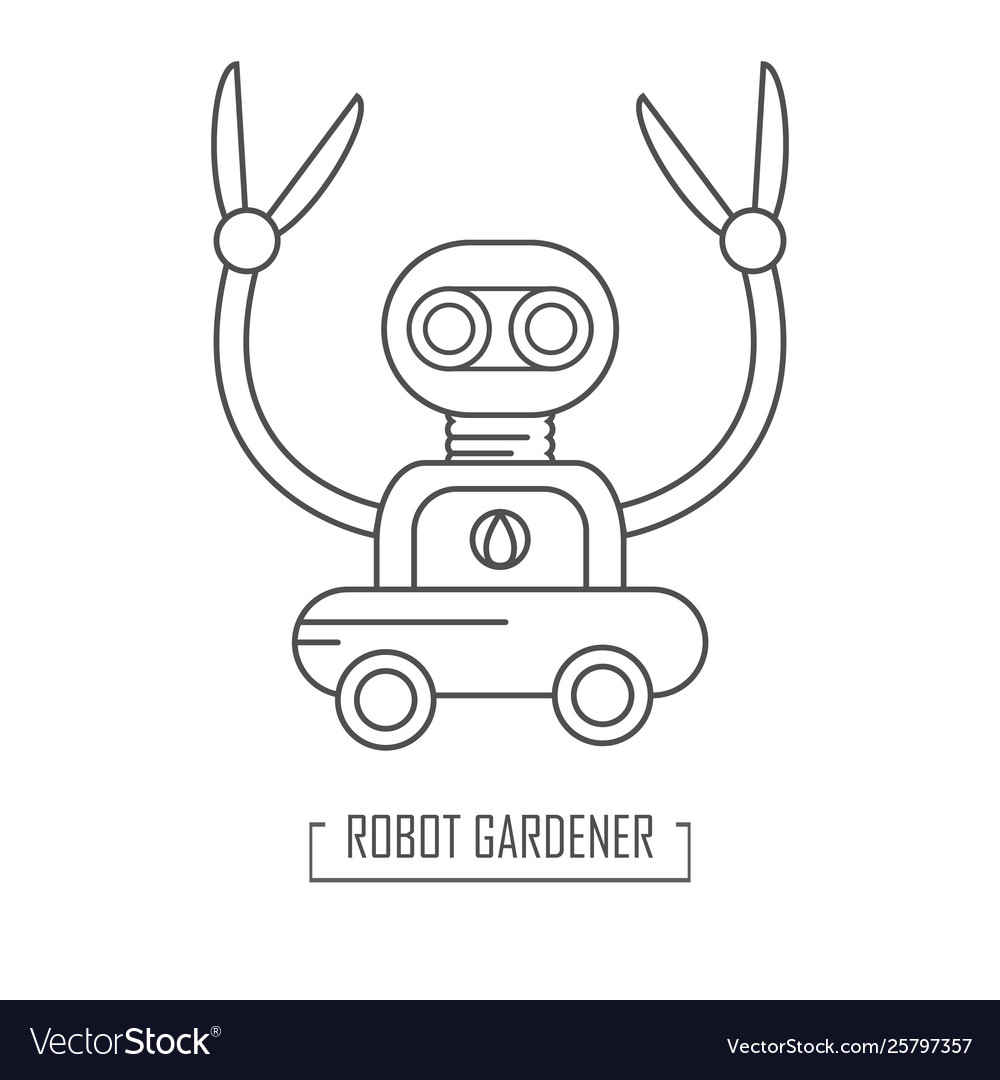 Roboter Gartenreiniger im Outine-Stil