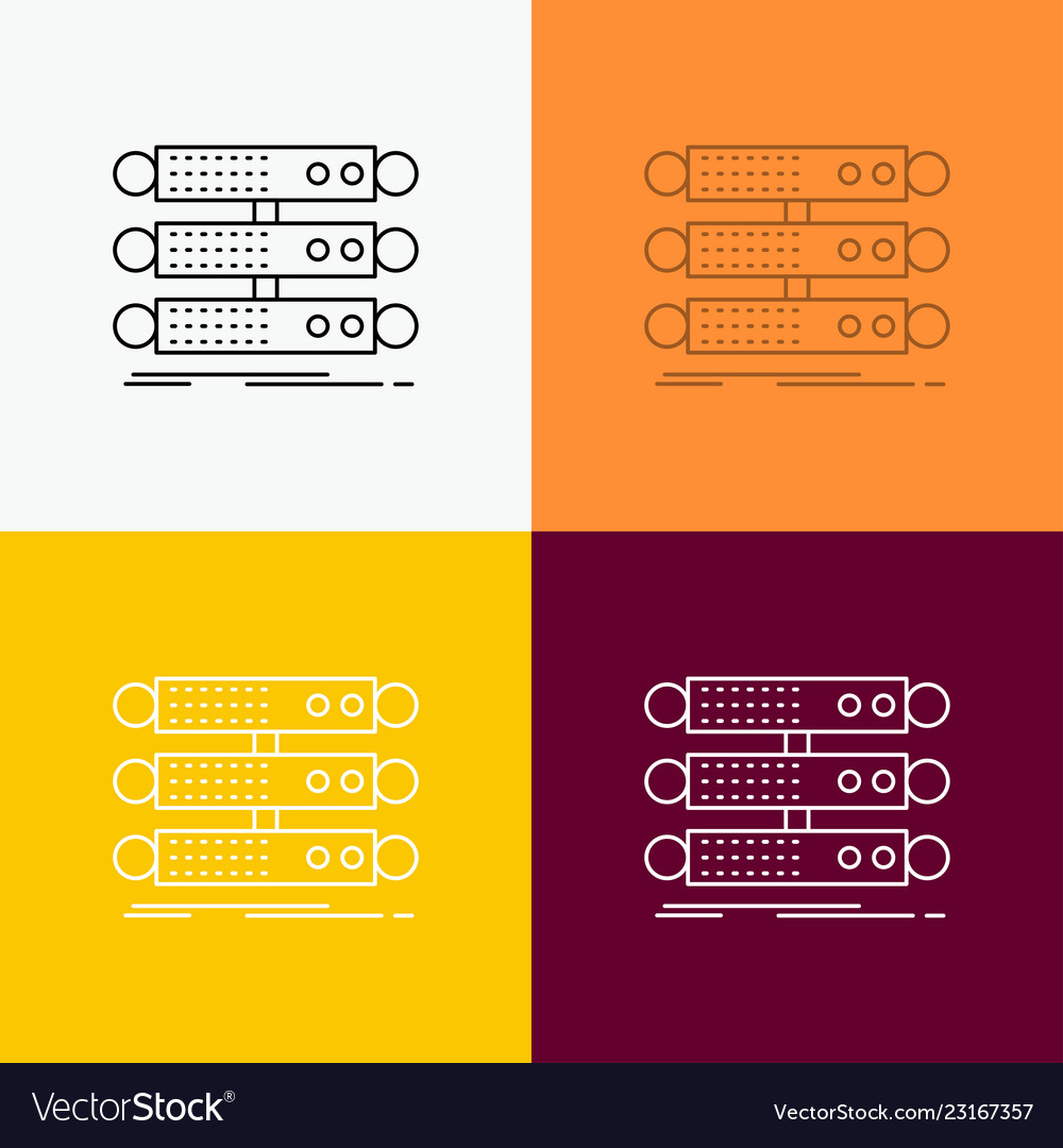 Serverstruktur-Rack-Datenbankdatensymbol über