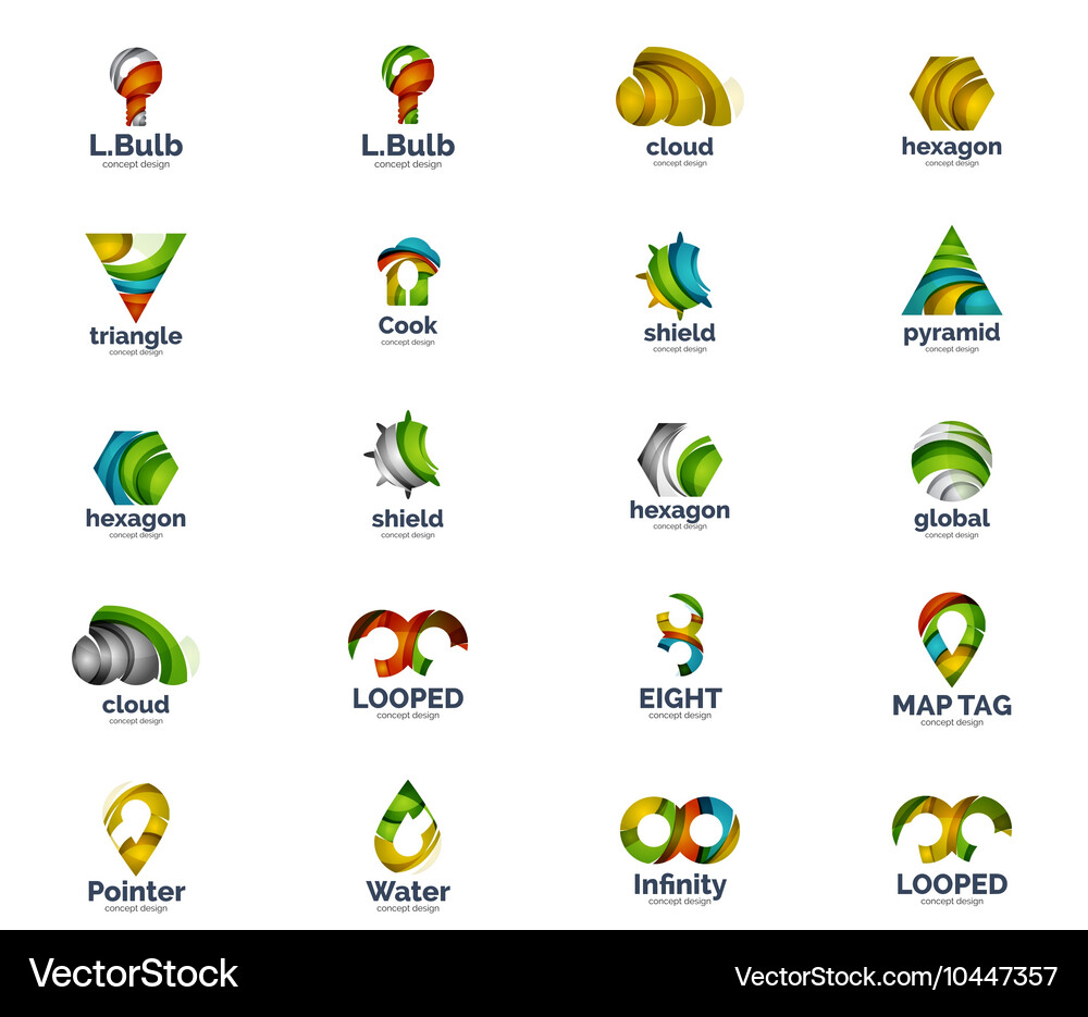 Set of internet logo icons Royalty Free Vector Image