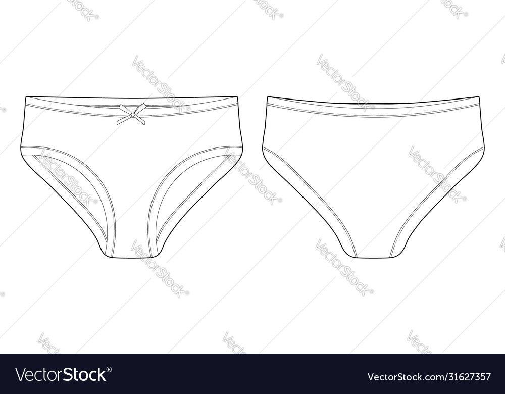 figure in underwear, skivvies, female - Stock Illustration