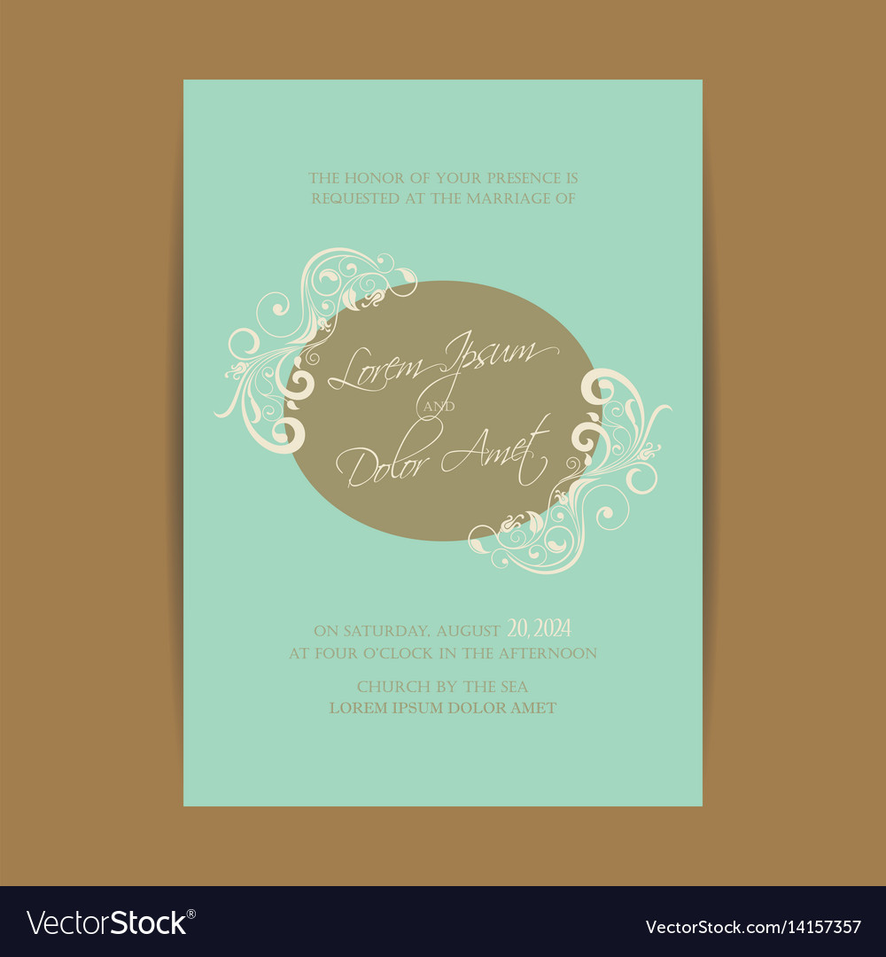 Wedding invitation or announcement card