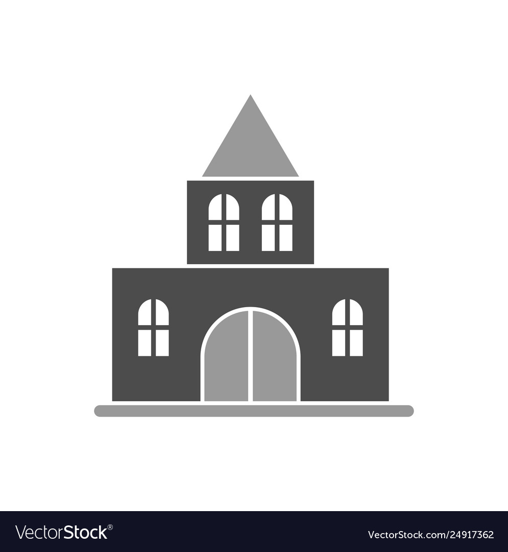 Building icon on background for graphic and web Vector Image Building icon on background for graphic and web