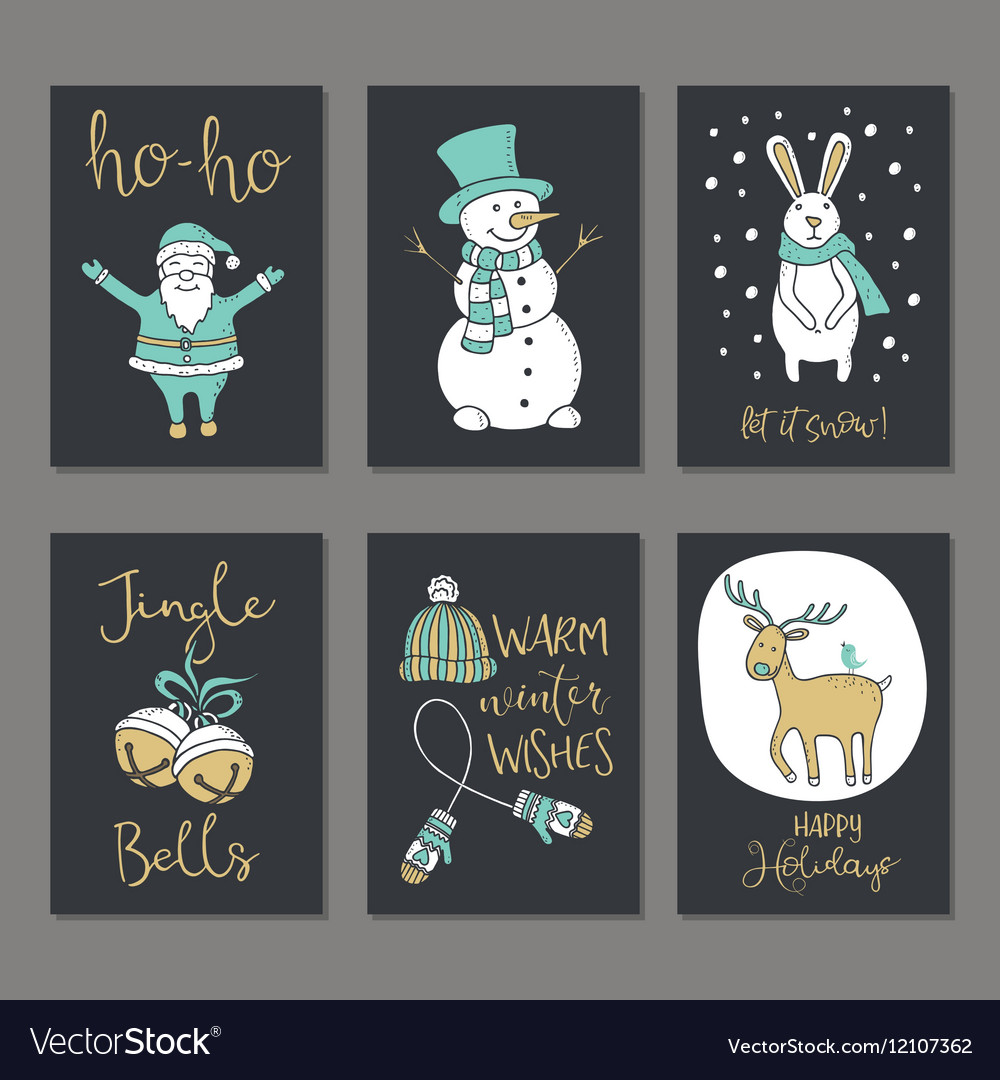 Weihnachtskarten Set - Feste Grüße