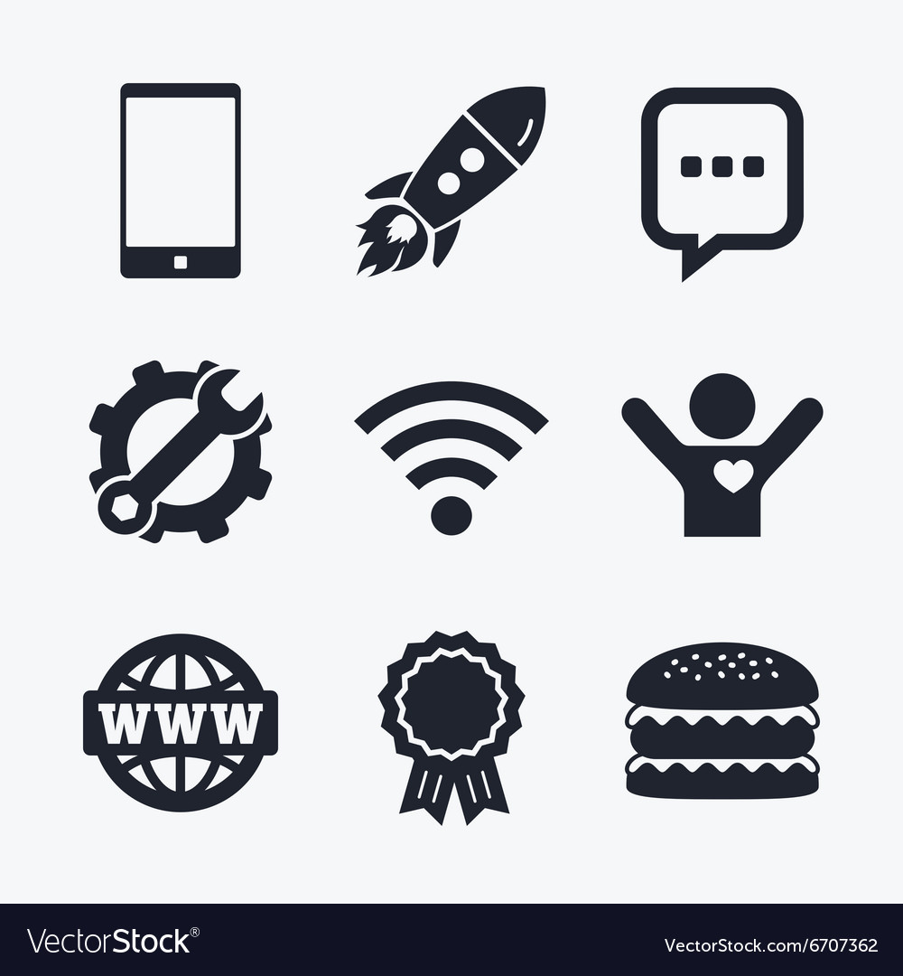 Communication icons smartphone and chat bubble