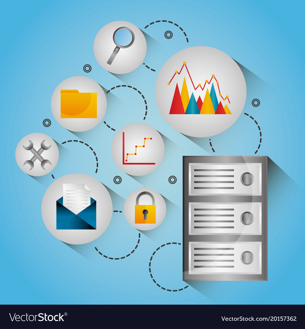 Data Center Security Network Icons