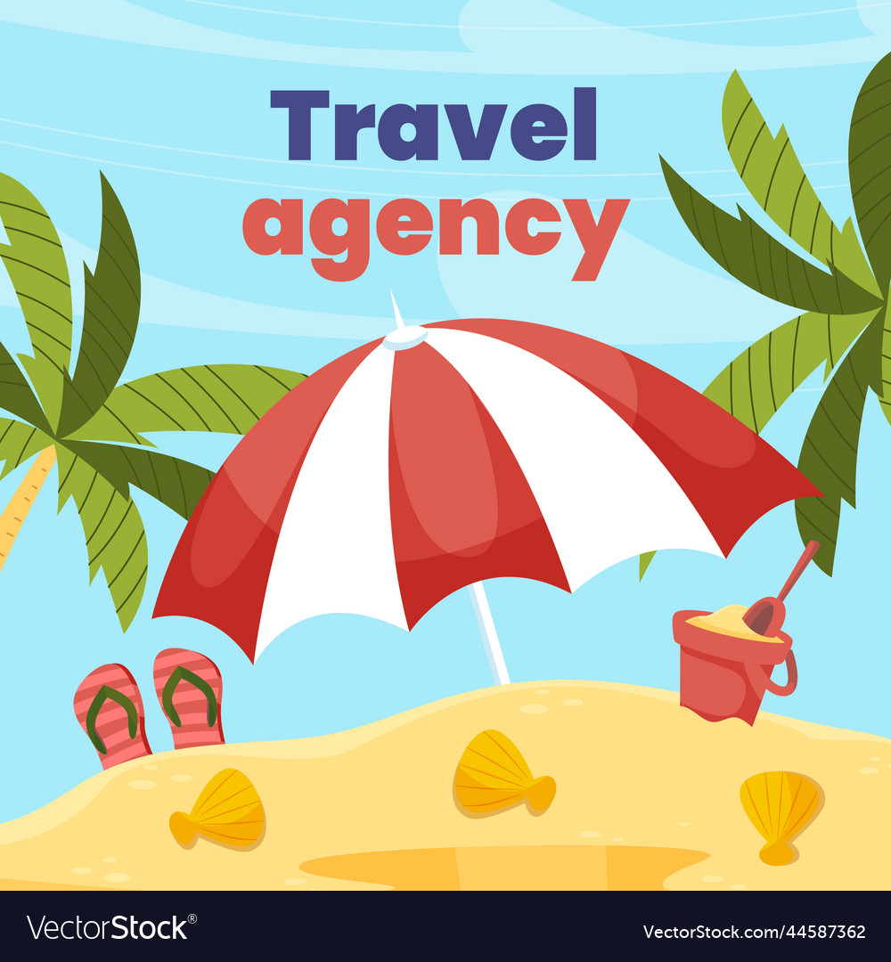 Hand drawn travel agency posts