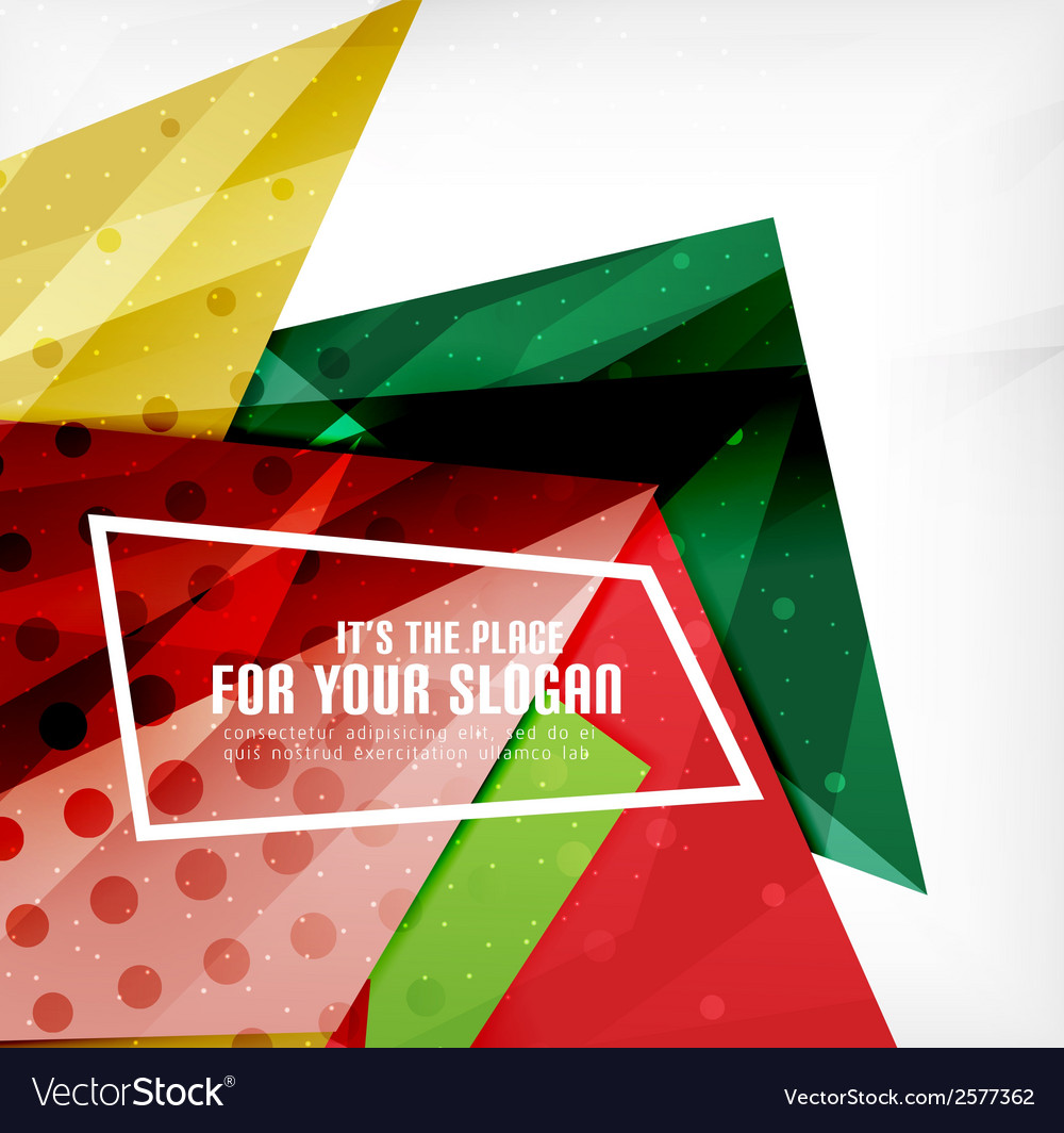 Modern 3d glossy overlapping triangles