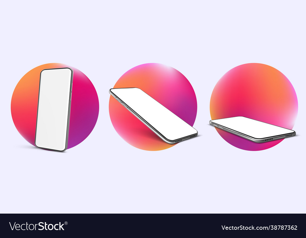 Realistic smartphone mockup device ui ux