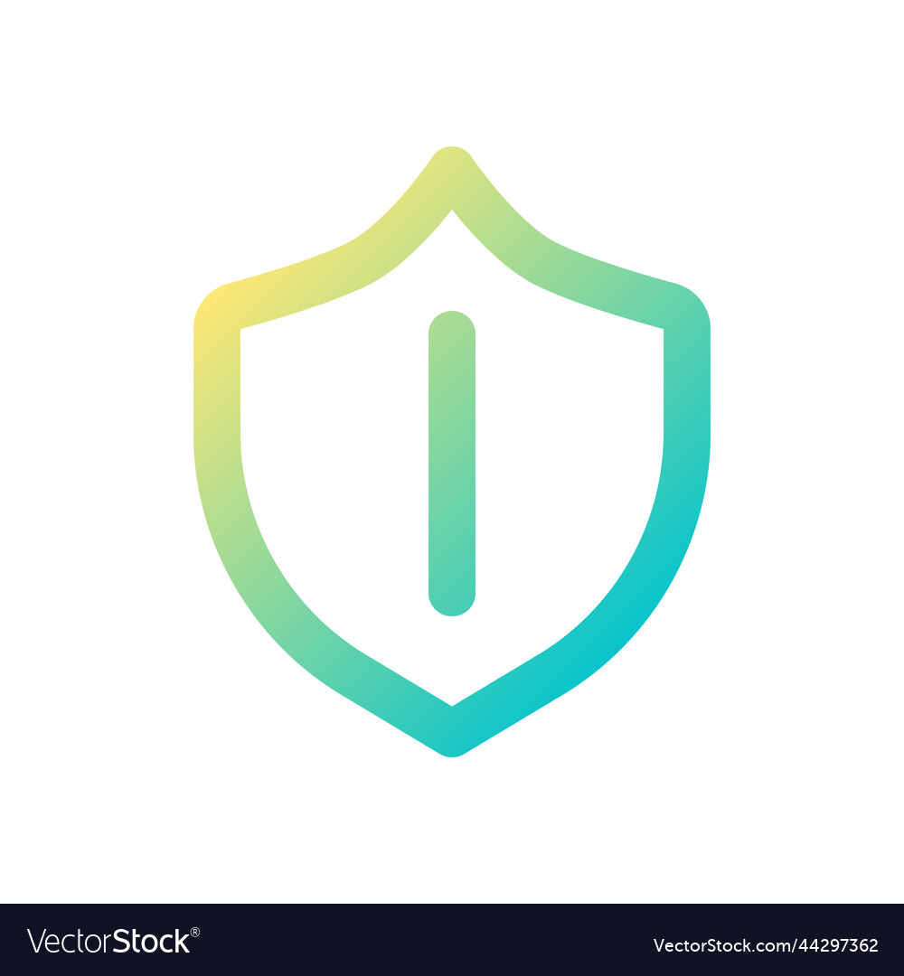 Safeguard pixel perfect gradient linear ui icon vector image Safeguard pixel perfect gradient linear ui icon
