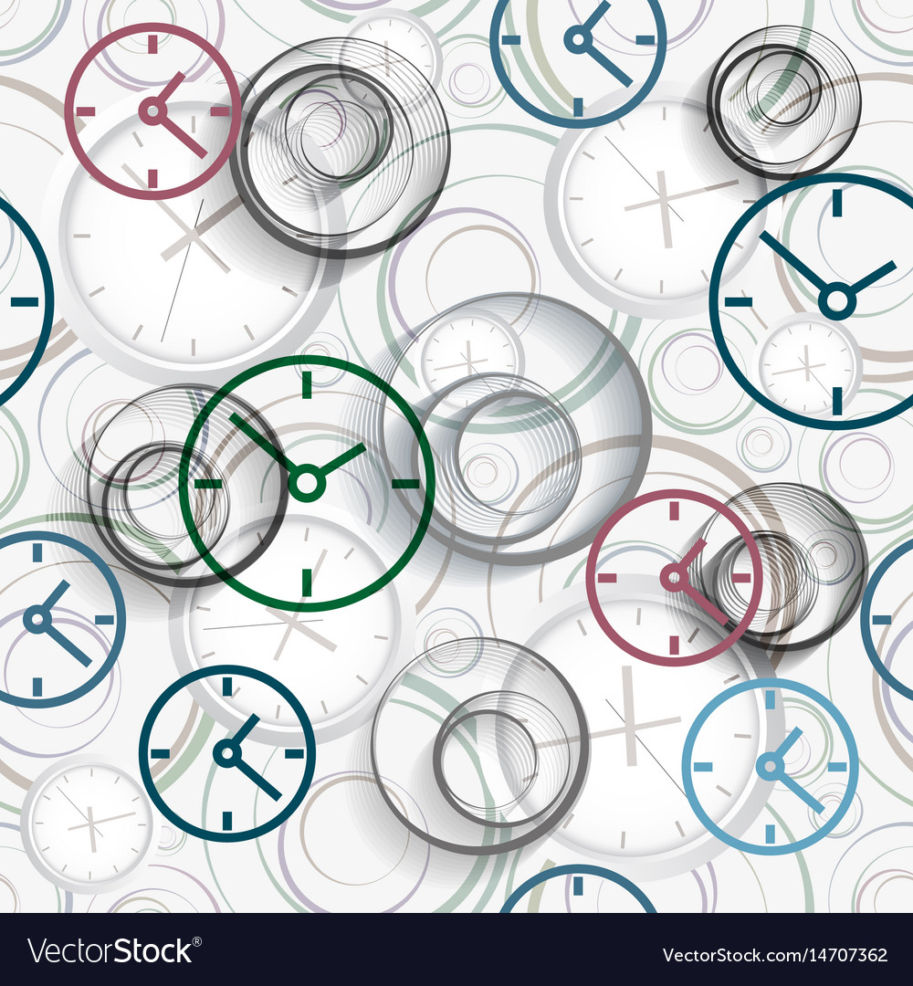 Seamless pattern composed of images hours