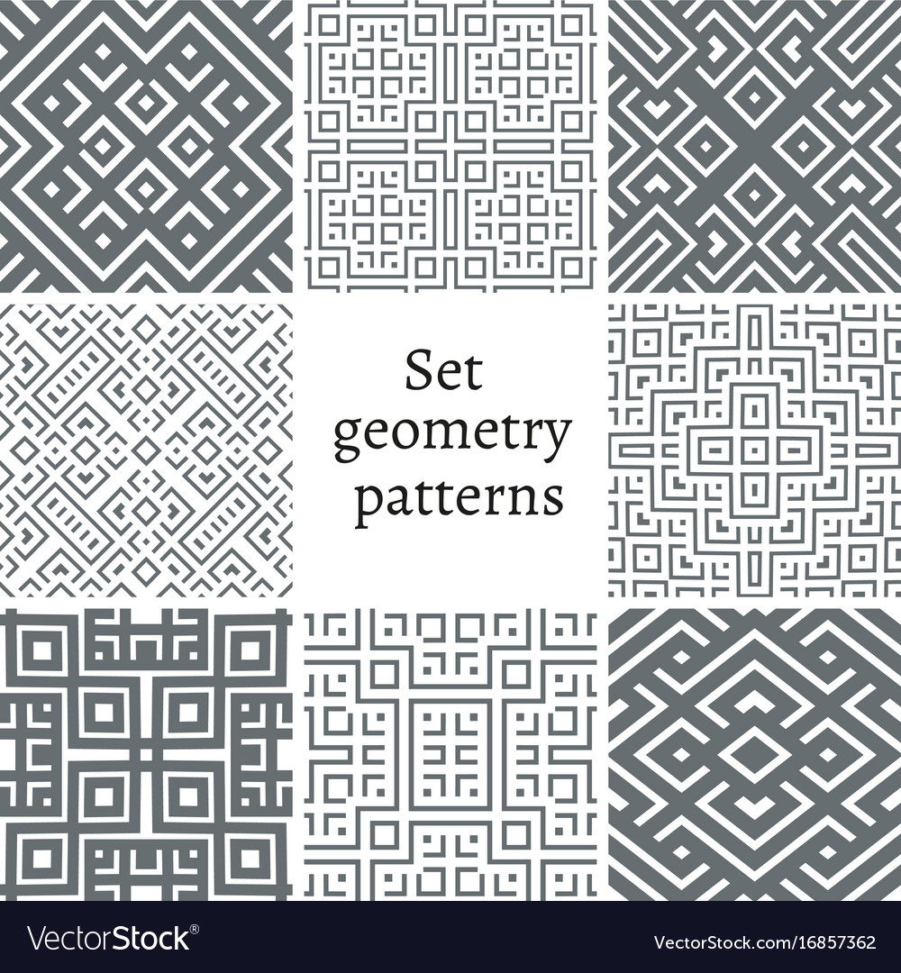 Set of ornamental patterns for backgrounds