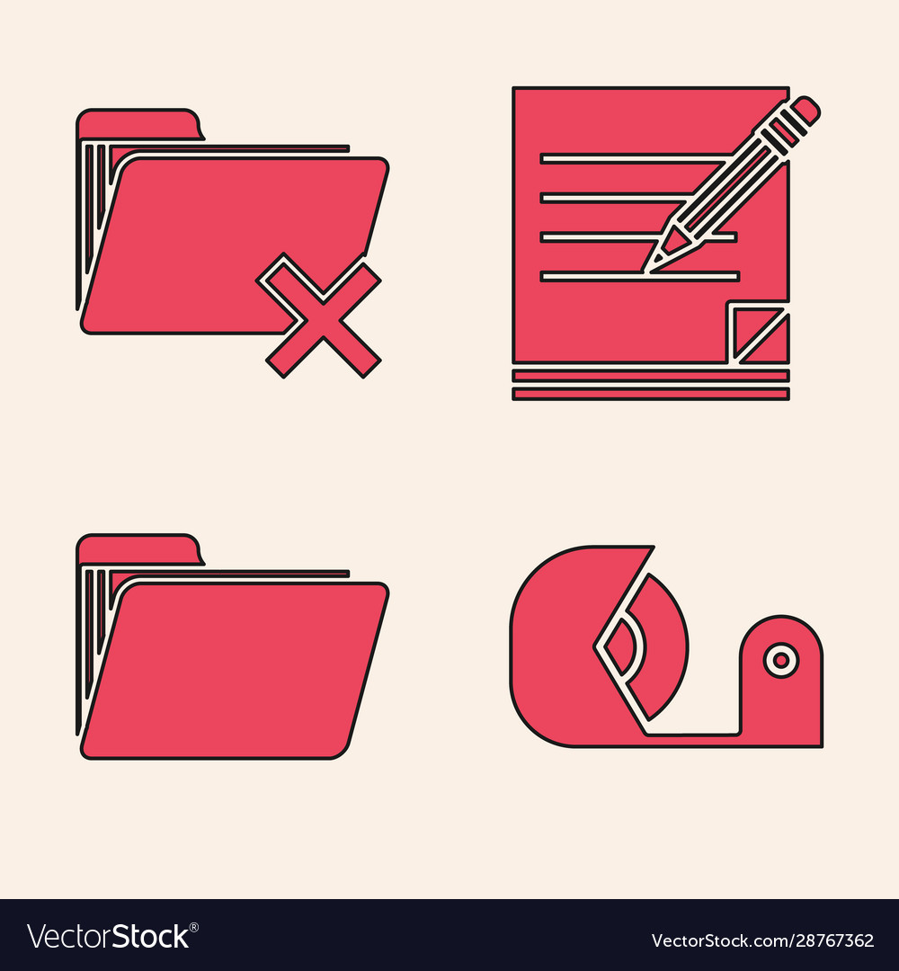 Set scotch delete folder blank notebook