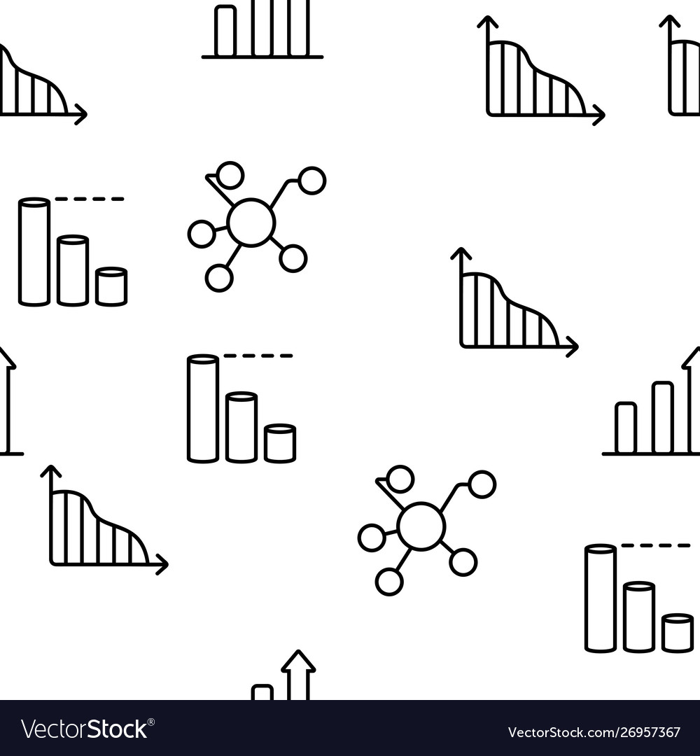 Analysing data seamless pattern vector image Analysing data seamless pattern