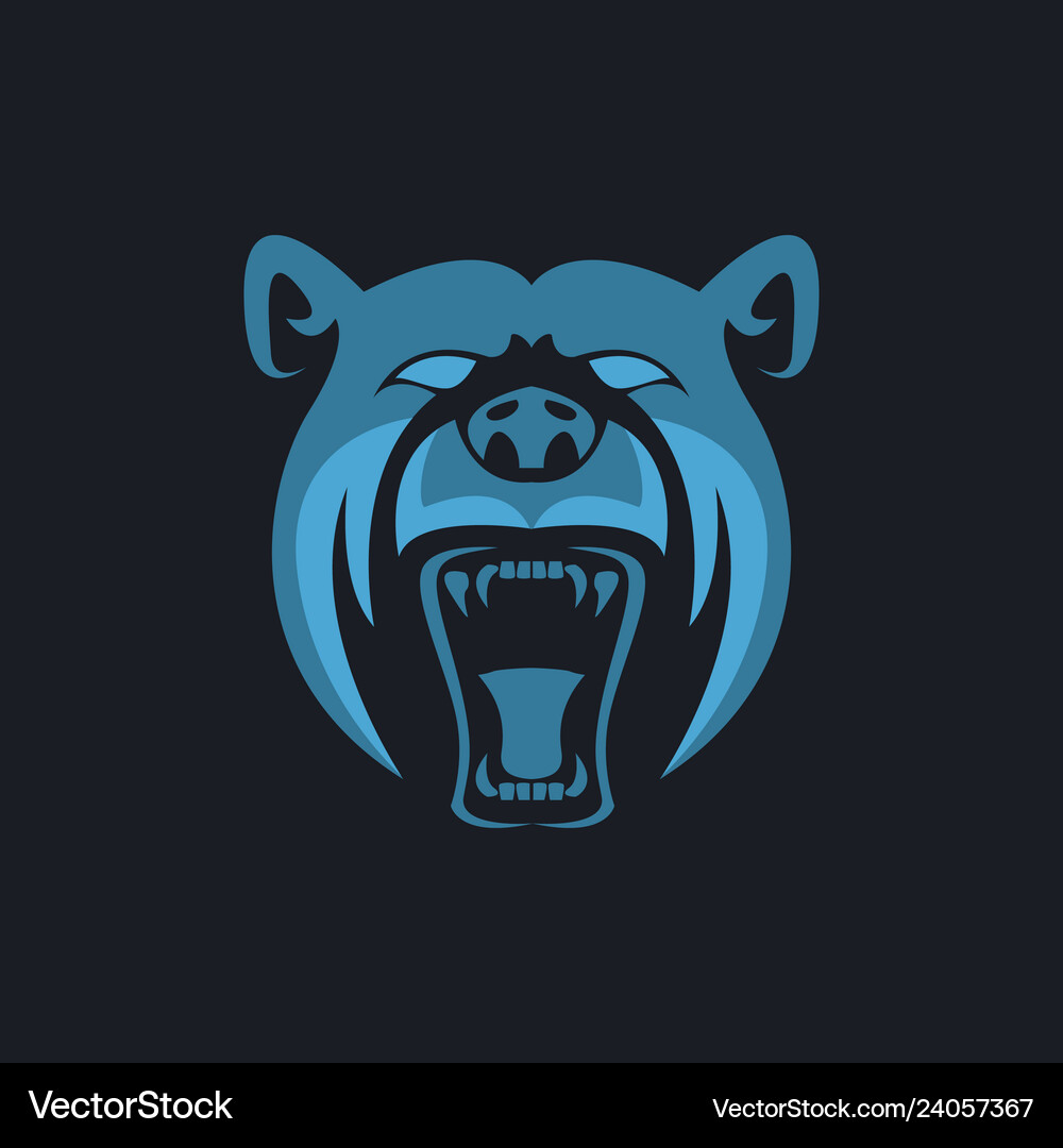 Bear head Royalty Free Vector Image - VectorStock