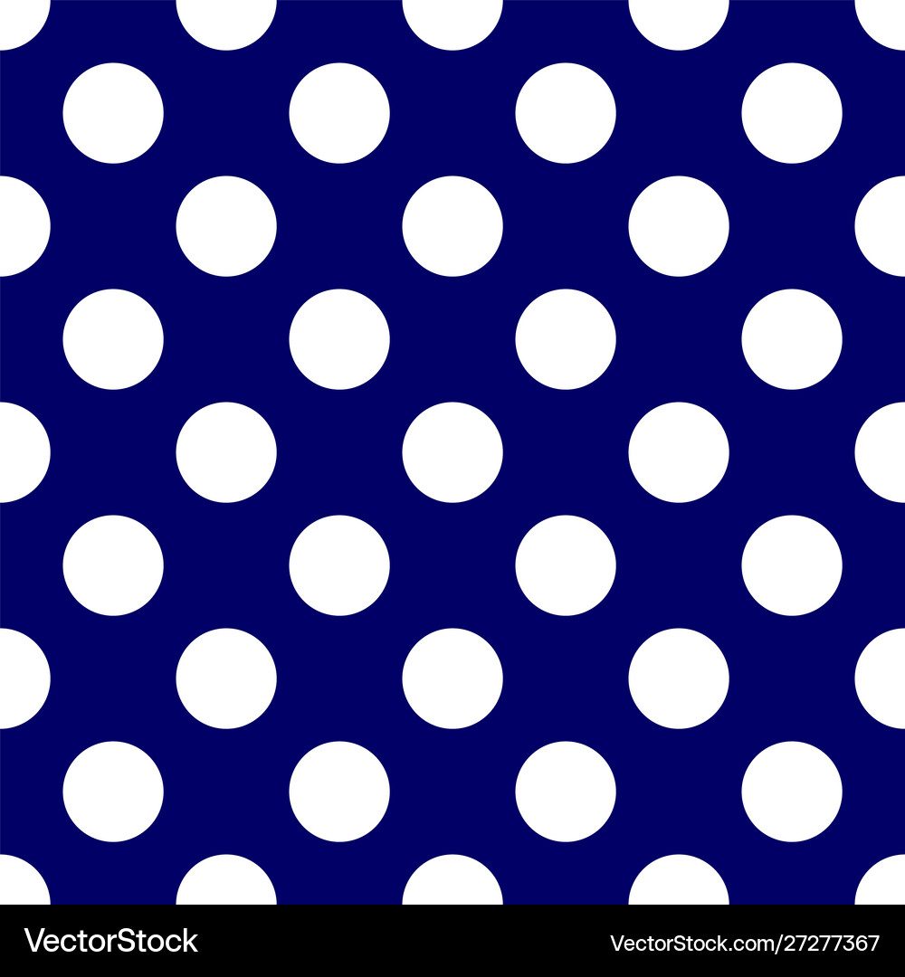 Dark Blue Polka Dot Tile Pattern Royalty Free Vector Image