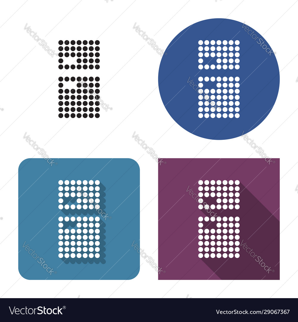 Dotted icon refrigerator in four variants