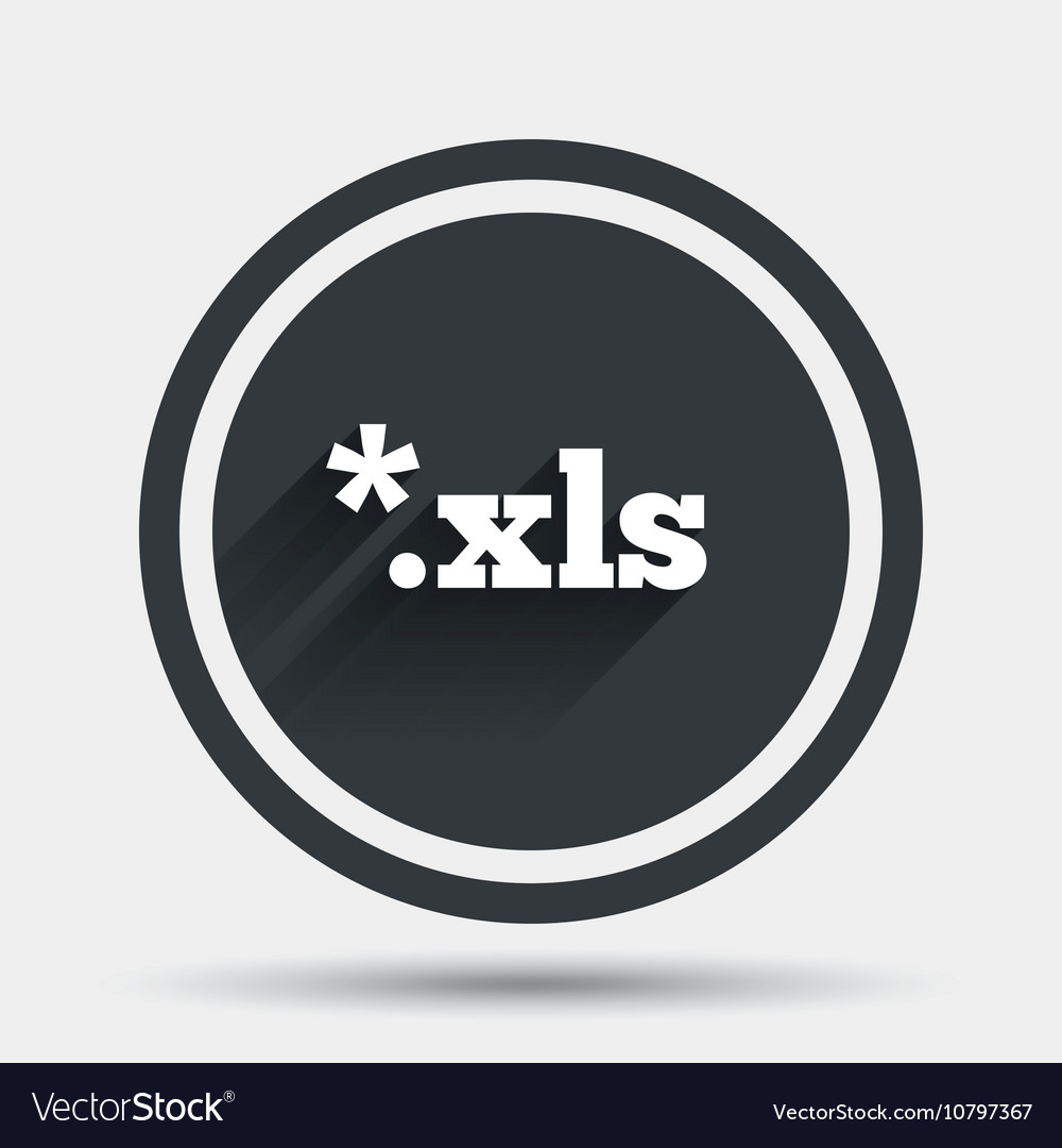 Excel file document icon download xls button