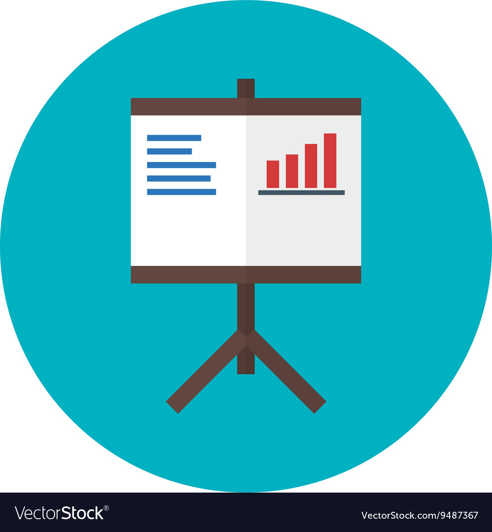 Flip Chart Icon - Data Presentation