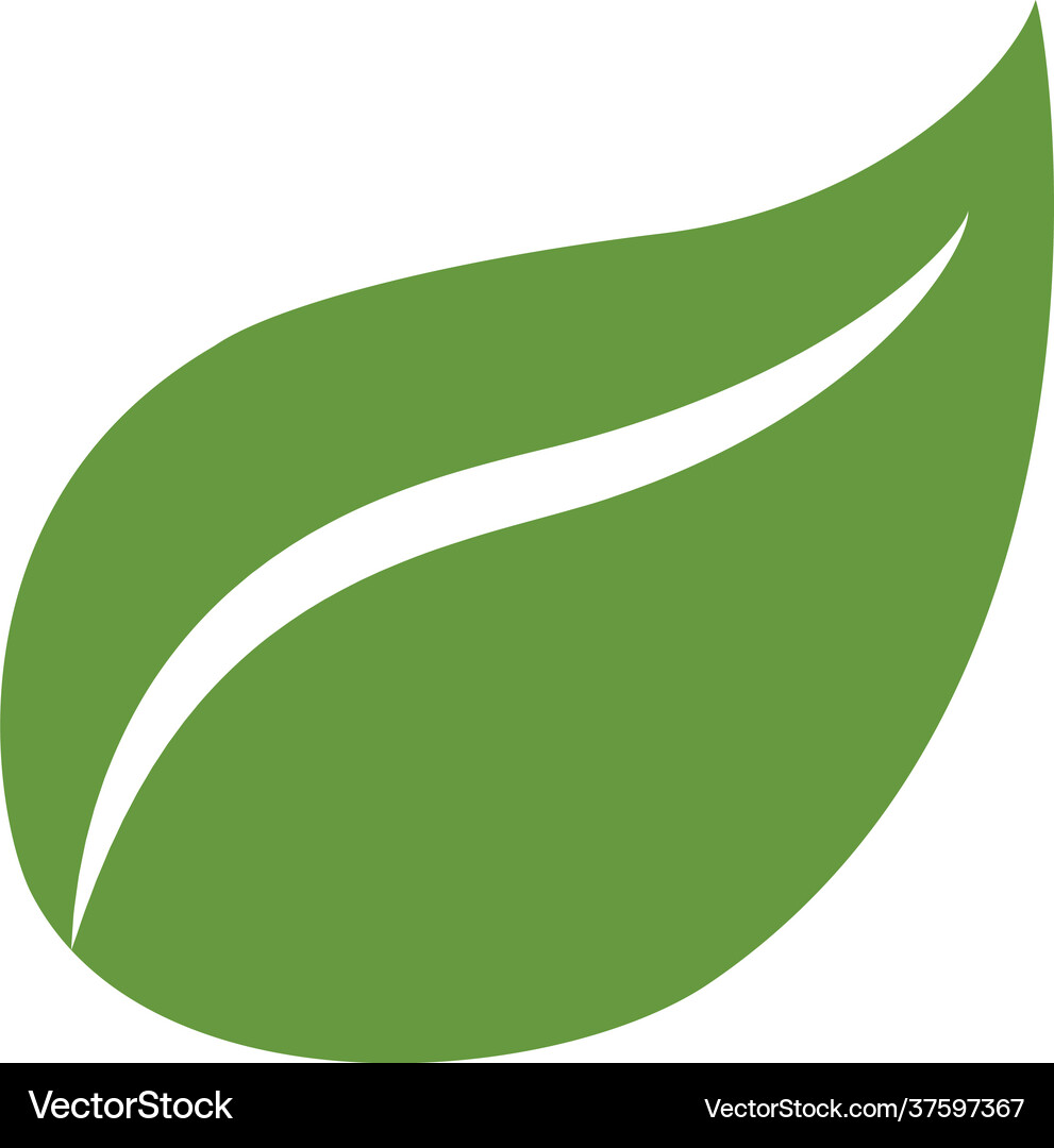 Green leaf icon Royalty Free Vector Image - VectorStock