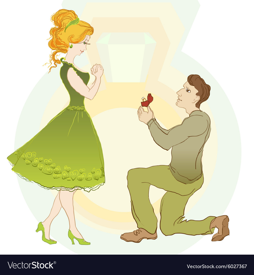 Man Proposing with Ring to Girlfriend