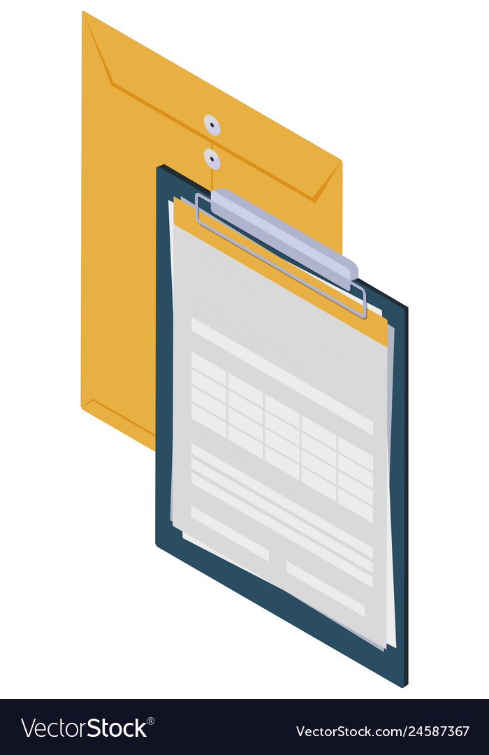 Manila envelope with notepad