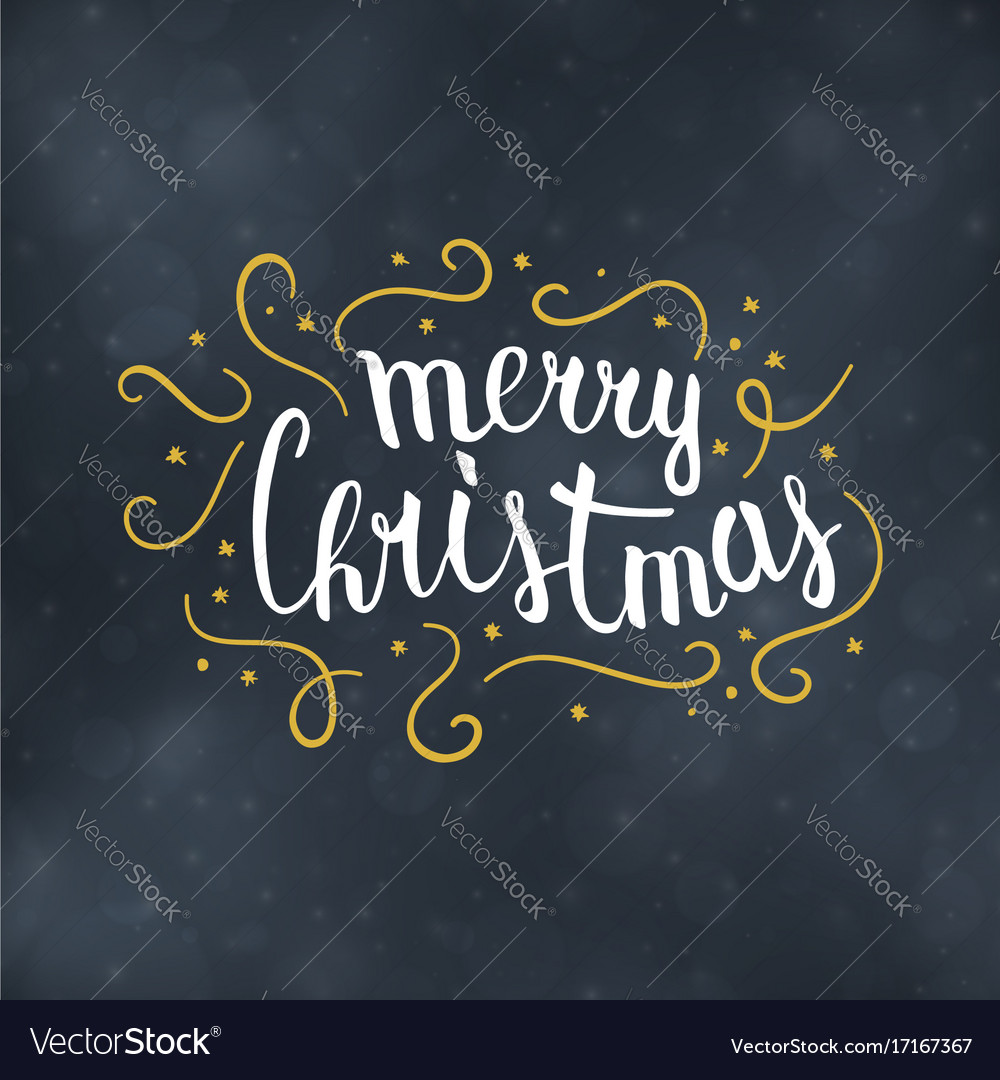 Merry christmas typography design Royalty Free Vector Image