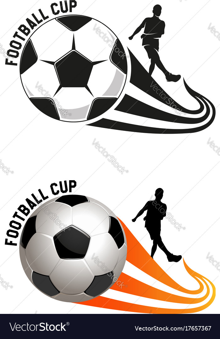 Silhouette of a football player who beats