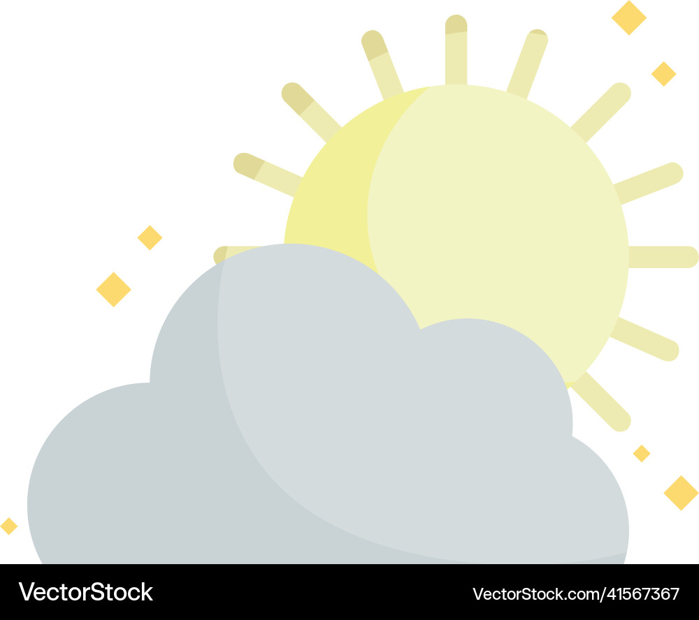 Sun and cloud Royalty Free Vector Image - VectorStock