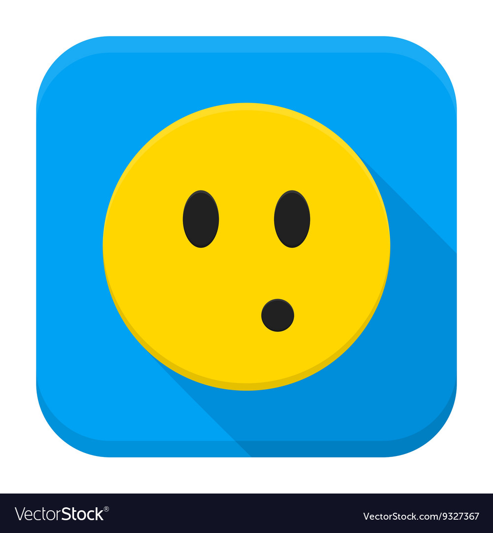 Surprised yellow smiley app icon