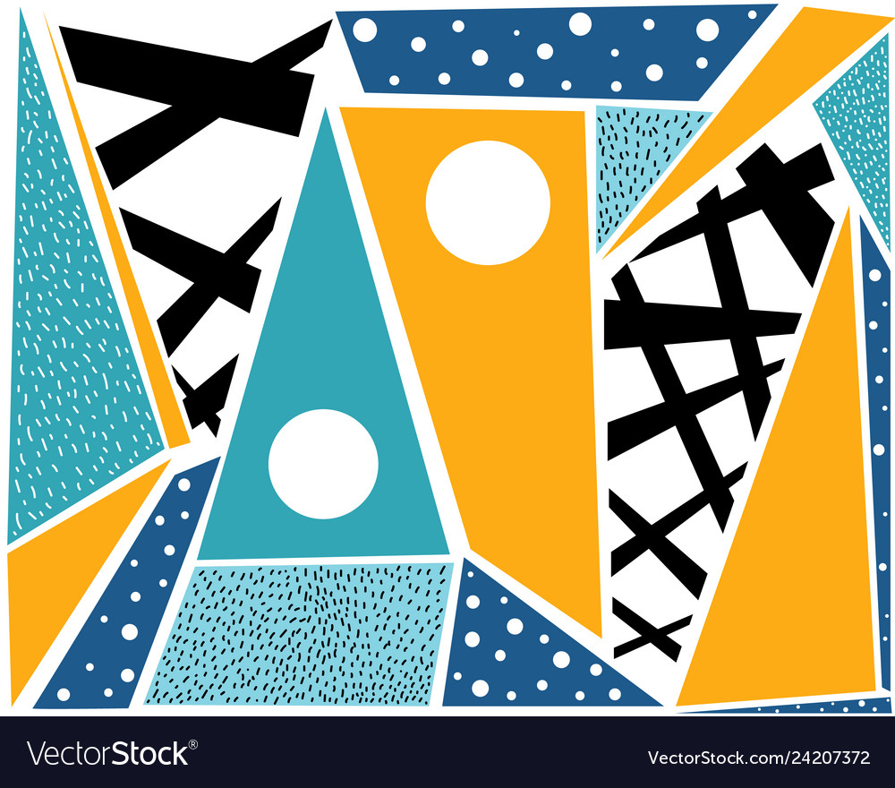 Abstract color geometric pattern shape mosaic Vector Image Abstract color geometric pattern shape mosaic