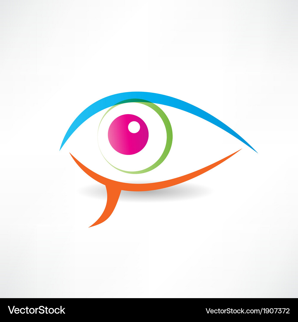 Abstract human eye icon Royalty Free Vector Image