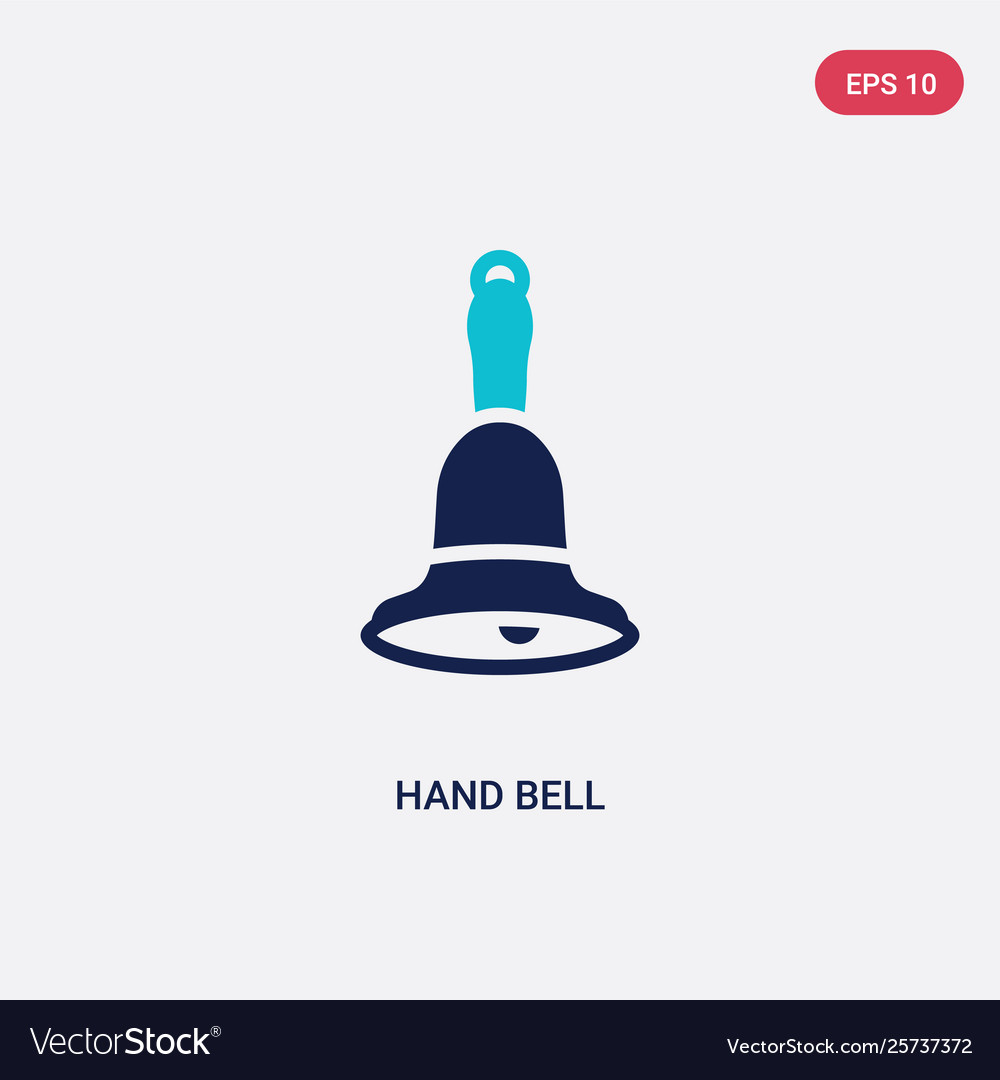 Blue Hand Bell Icon