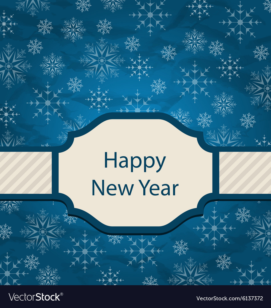 Congratulation card for happy new year Royalty Free Vector