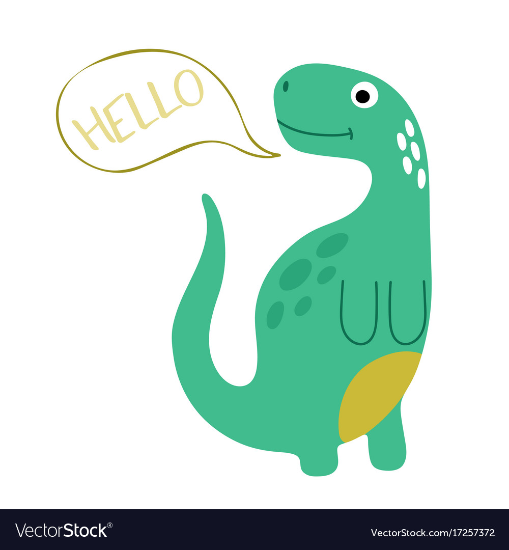 Cute dino Royalty Free Vector Image - VectorStock