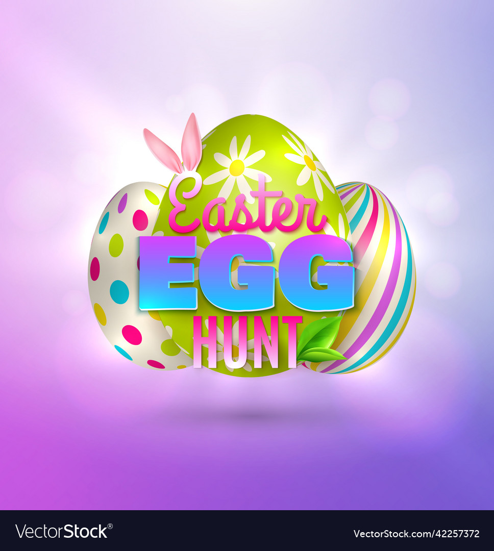 Easter Egg Hunt Background Royalty Free Vector Image