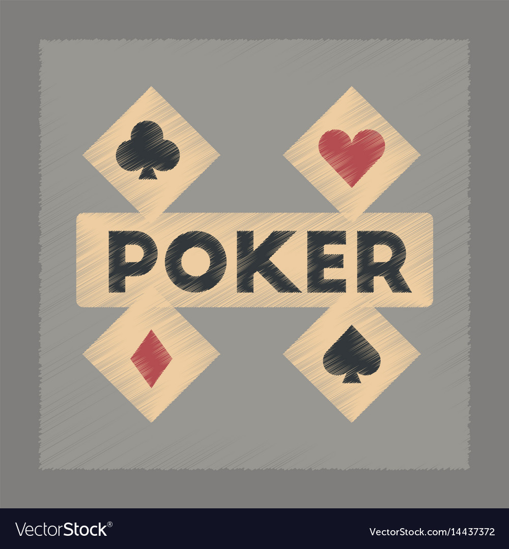 Flache Schattierung Stil Ikone Poker Logo