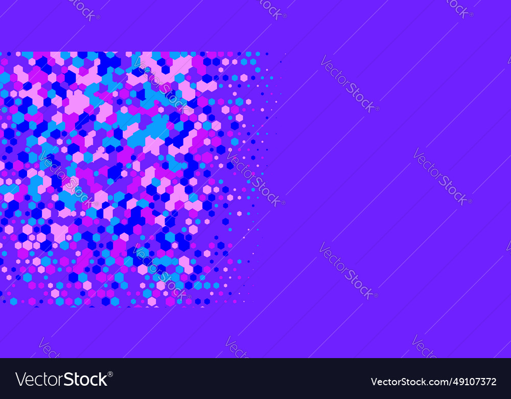 Geometric multi size hexagon with color