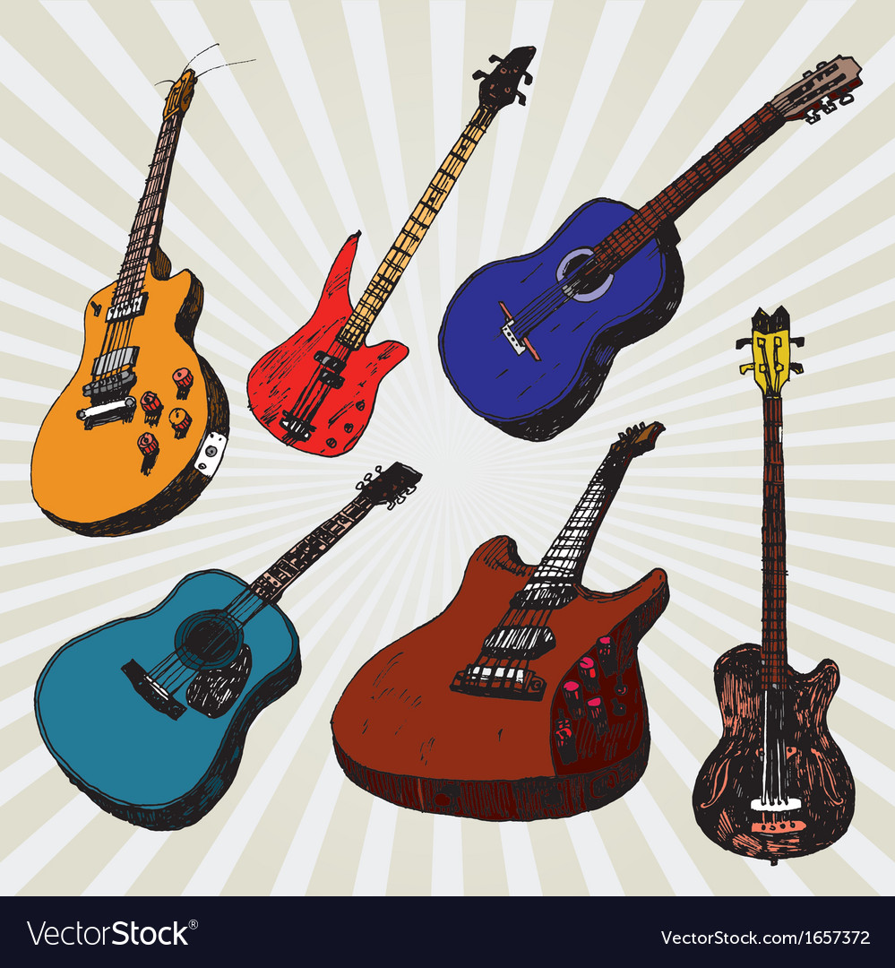 Guitars colorful