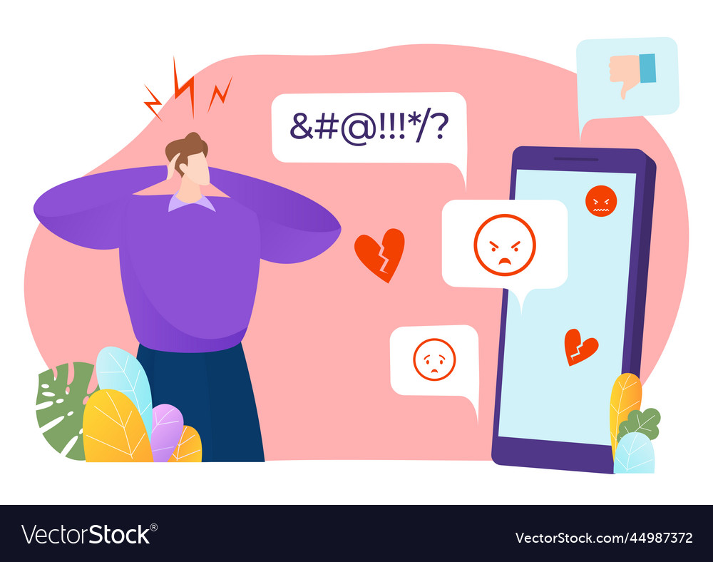 internet-harassment-bullying-technology-online-vector-image