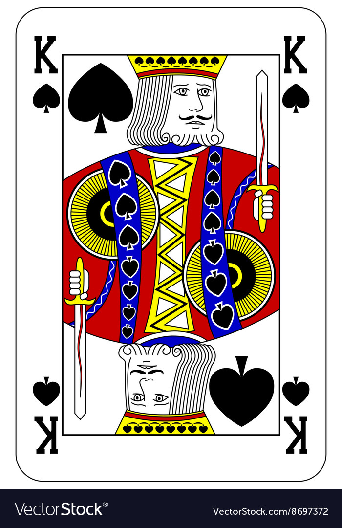 Download Poker playing card King spade Royalty Free Vector Image