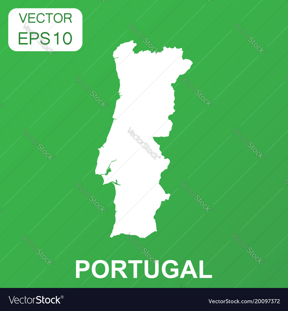 Map of portugal Royalty Free Vector Image - VectorStock